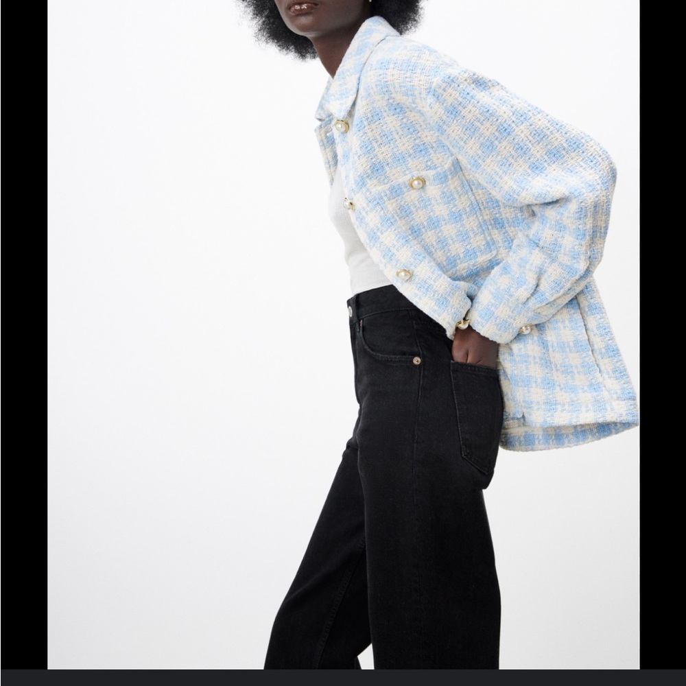 Zara houndstooth Shacket